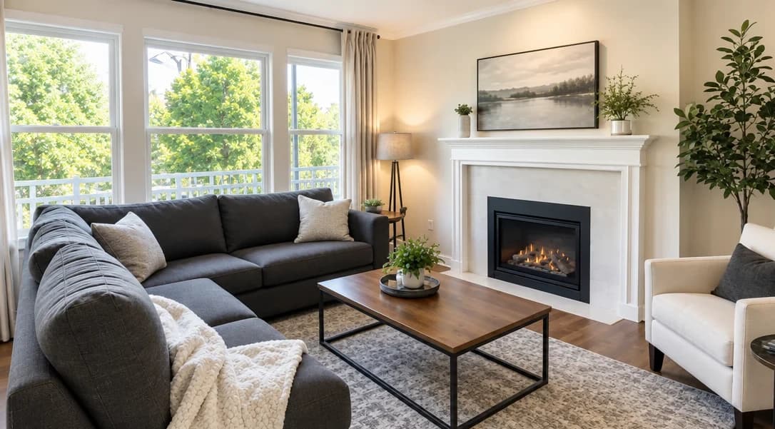 Same property photo with restored sharpness, clean textures, and crisp architectural detail